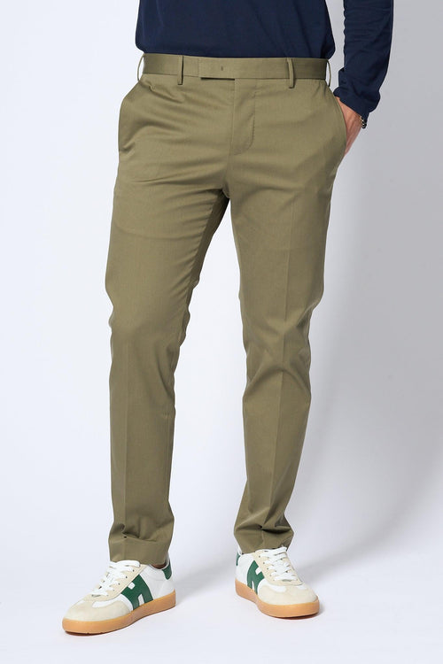 Pantalone Dieci Verde Militare Uomo - 1