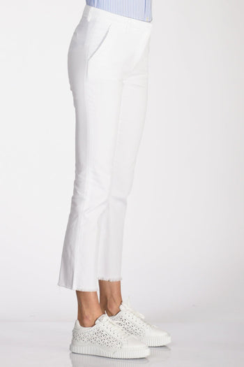 Pantalone Sfrangia Bianco Donna - 4
