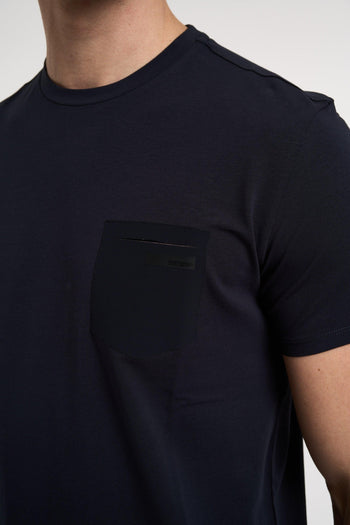 T-Shirt 95% Cotone 5% Elastan Blu - 5