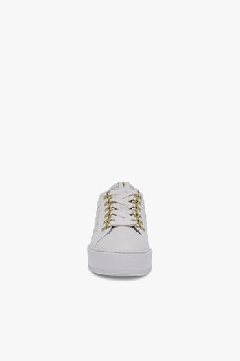 Sneakers in nappa e vernice bianco - 4