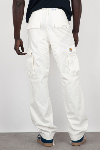 WIP Pantalone Regular Cargo Cotone Bianco - 3