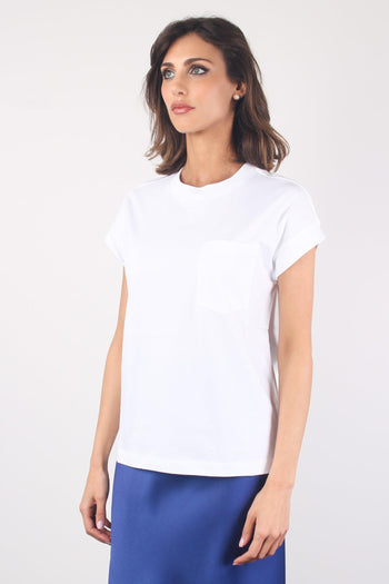 T-shirt Over Cotone Bianco - 5