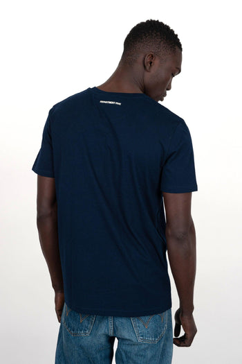 T-Shirt Cesar Cotone Blu Navy - 4