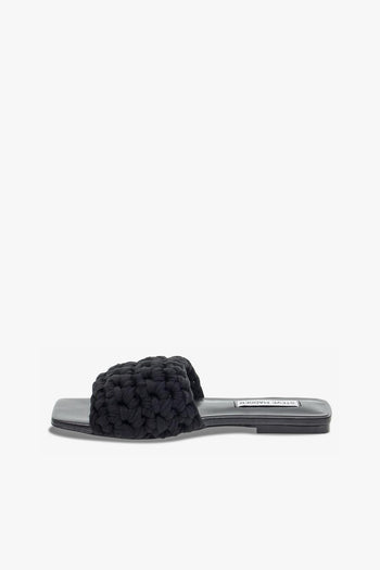 Sandalo basso MALDEVE BLACK in tessuto e ecopelle nero - 3