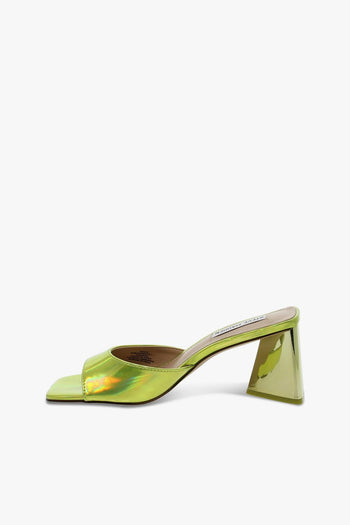 Sandalo con tacco MARCIE CITRON in laminato giallo fluo e lime - 3
