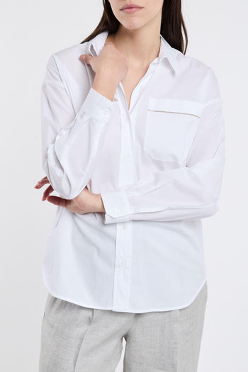 Camicia Popeline di Cotone Bianco - 6