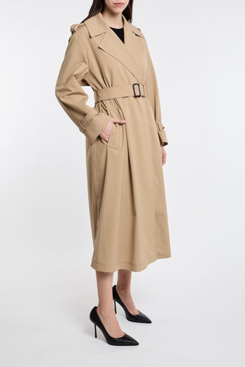 Max Mara Trench in 59%WO 39%PL 2%EA Beige - 3
