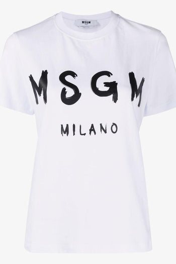 T-shirt Bianco Donna Stampa Logo Milano - 6