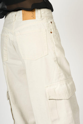 Jeans Cargo Bianco Donna - 6
