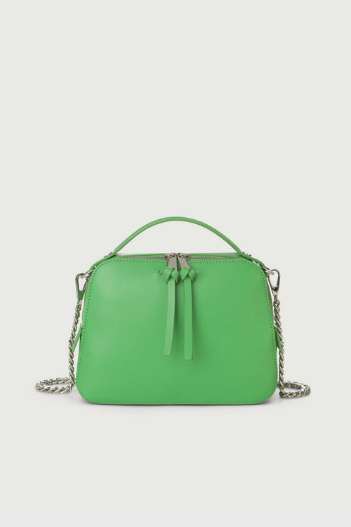 Mini Bag Chéri Vanity In Pelle A Mano Con Tracolla Verde Menta Donna