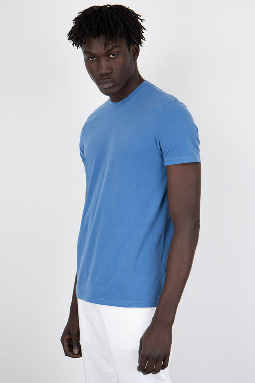 T-Shirt Harold Cotone Blu China - 1