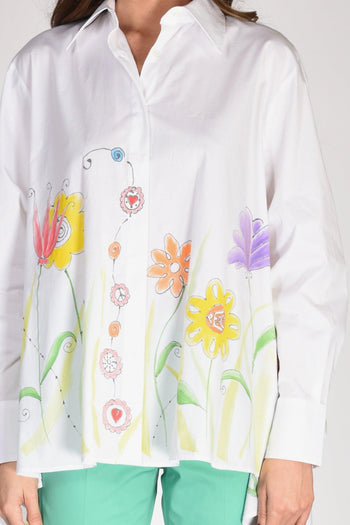 Camicia Dipinta Bianco/multicolor Donna - 3
