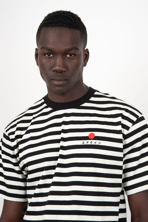T-Shirt Basic Stripe Cotone Bianco/Nero