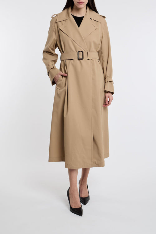 Max Mara Trench in 59%WO 39%PL 2%EA Beige