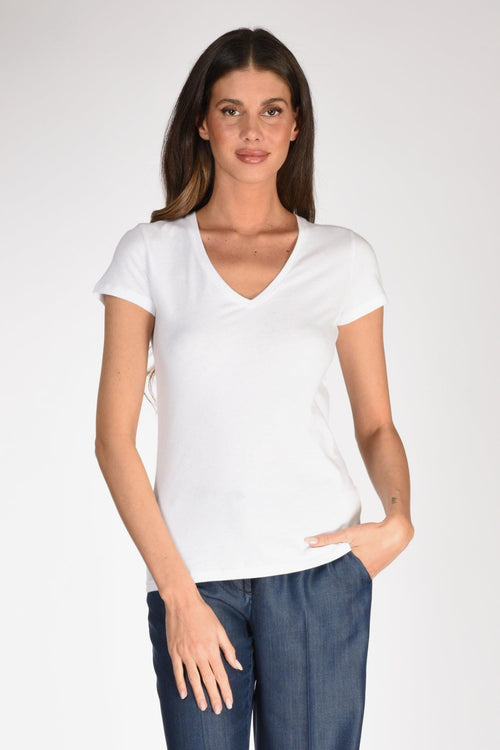 Paris Tshirt V Bianco Donna