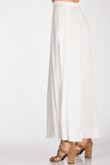 Pantalone Largo Bianco Donna - 6