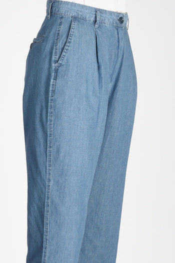 Pantalone Pinces Blu Jeans Donna - 4