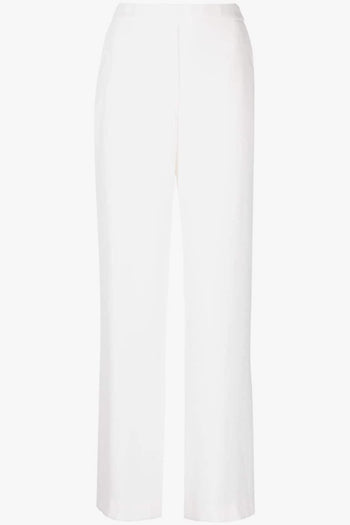 Pantalone Bianco Donna con vita elasticizzata a gamba ampia - 5