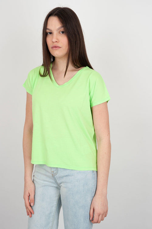 T-shirt Serra Cotone Verde Fluo - 1