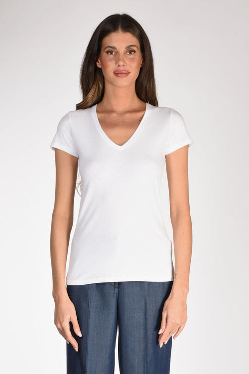 Paris Tshirt V Bianco Donna - 2