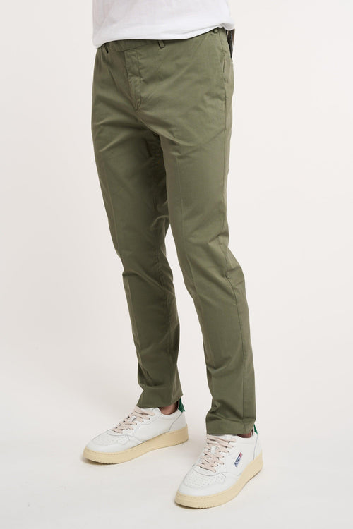 Pantalone Ventre Piatto 98% Cotone/2% Elastan Verde - 2
