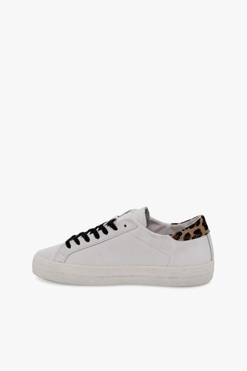 Sneakers HILL LOW VINTAGE CALF WHITE-LEOPARD in pelle e camoscio bianco e leopardato - 3