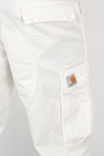 WIP Pantalone Regular Cargo Cotone Bianco - 5
