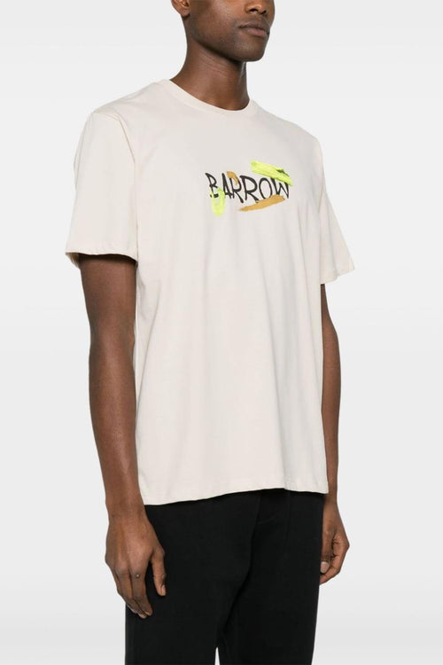 T-Shirt Cotone Sabbia con logo