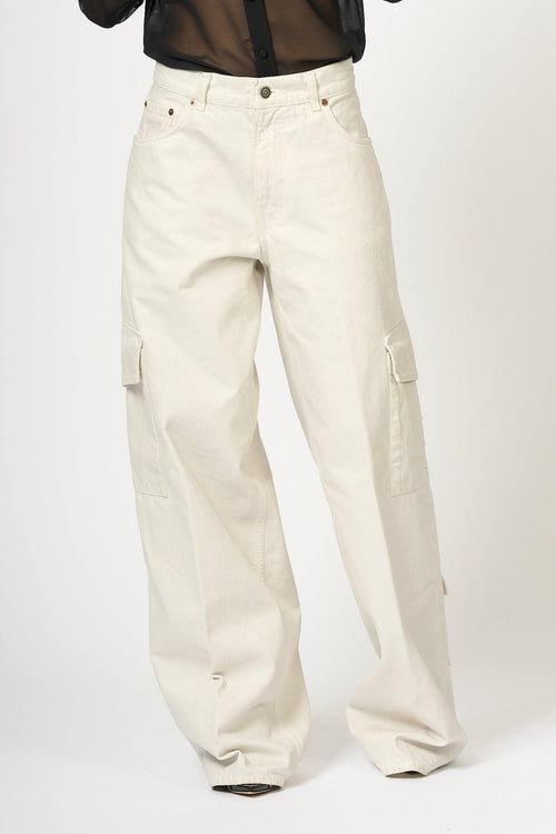 Jeans Cargo Bianco Donna - 2