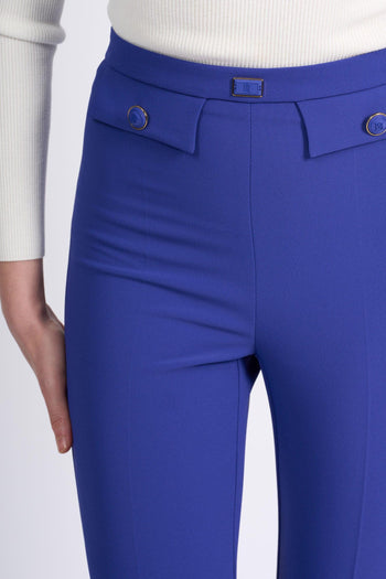 Pantalone Dritto Blu Indaco Donna - 6