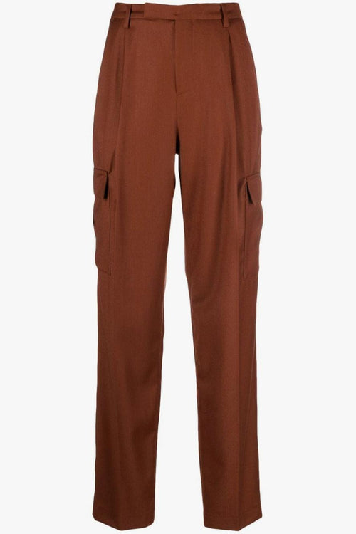 Pantaloni Cargo Lana/Cashmere Arancione