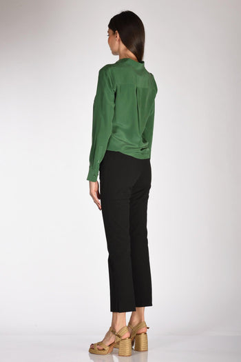 Camicia Tasche Verde Scuro Donna - 5