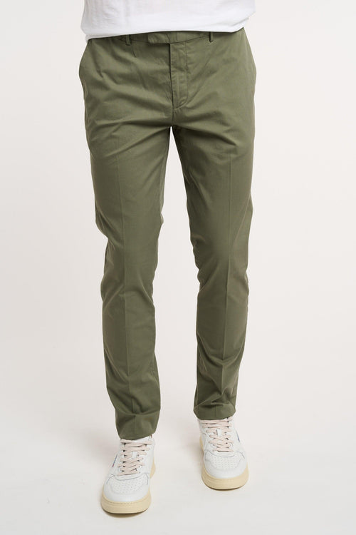 Pantalone Ventre Piatto 98% Cotone/2% Elastan Verde - 1