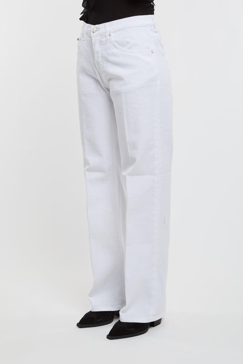 Jeans Jacklyn in Misto Cotone Bianco - 2