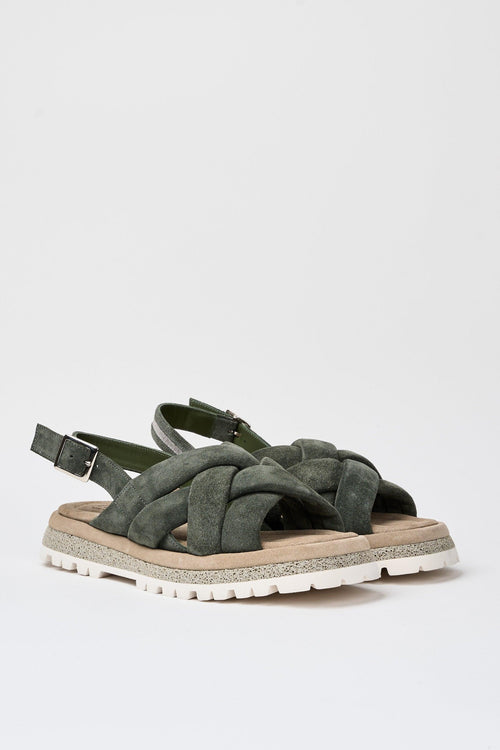 Sandalo Slingback Ricamato 100% LH Verde - 2