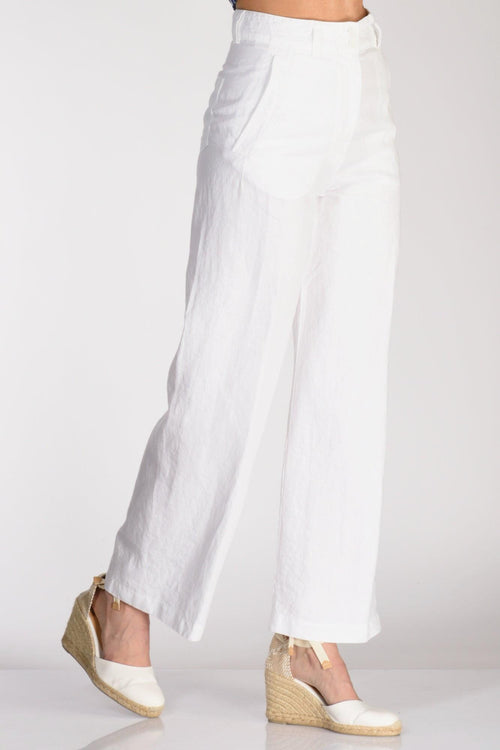 Pantalone Dritto Bianco Donna