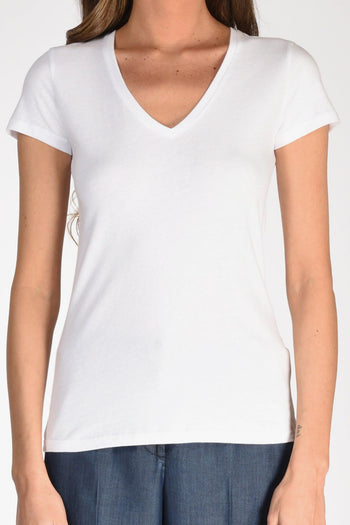 Paris Tshirt V Bianco Donna - 3