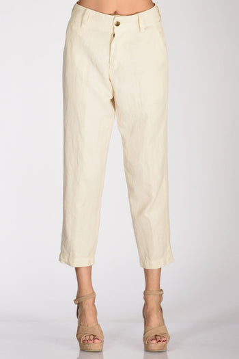 Pantalone Gio Bianco Naturale Donna - 3