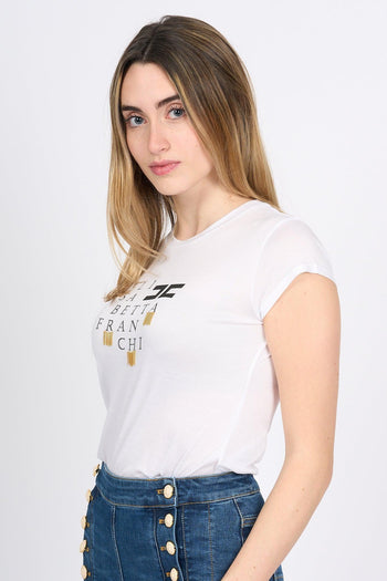 T-shirt con Catenelle Bianco Donna - 4