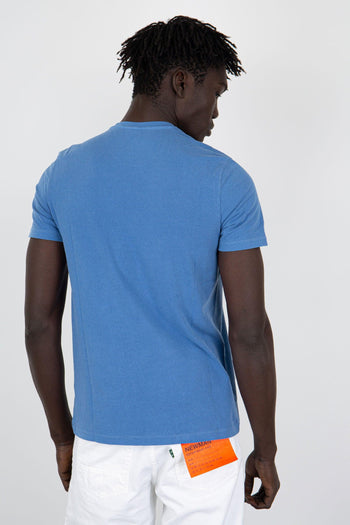 T-Shirt Harold Cotone Blu China - 3
