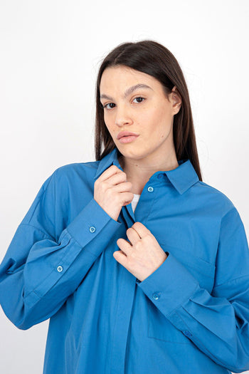 Camicia Lara Cotone Azzurro - 5
