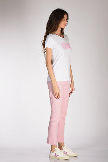 Paris Tshirt M. Corta Bianco/rosa Donna - 4