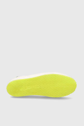 Sneaker Nice Veau Pelle Bianco/Giallo Fluo - 5