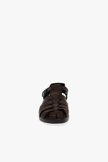 Sandalo SAM OLDBRUSH in pelle marrone scuro - 4