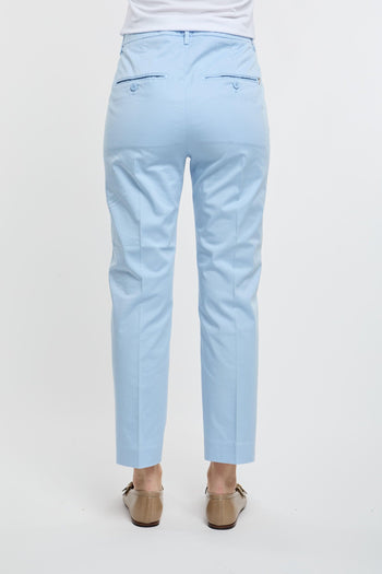 Pantalone Nima Zip 97% CO 3% EA Azzurro - 5