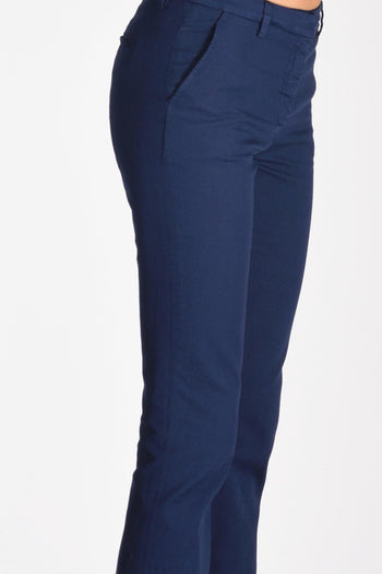 Pantalone Sfrangia Blu Donna - 5