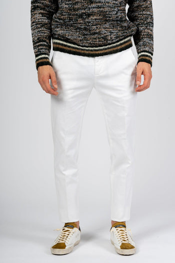 Pantalone Crop Fustagno Bianco Uomo - 3