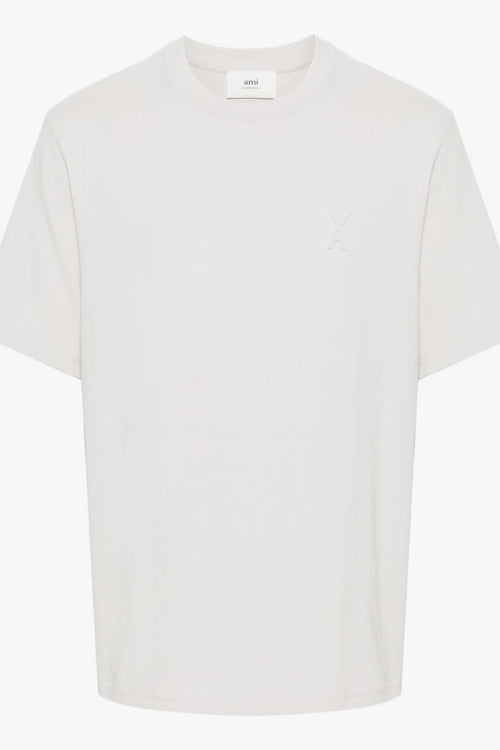 Bianco T-shirt Uomo Logo Goffrato - 1