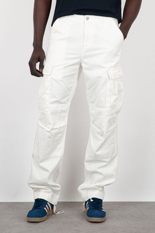 WIP Pantalone Regular Cargo Cotone Bianco - 1