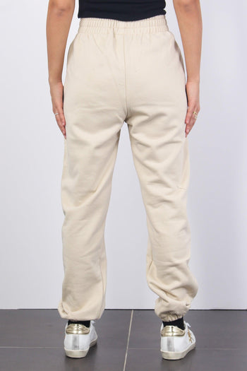 Pantalone Felpa Nervature Beige Sand - 3